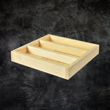 Load image into Gallery viewer, Square Partitioned Tray - Three way partition (Various Sizes)