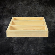 Load image into Gallery viewer, Square Partitioned Tray - Three way partition (Various Sizes)