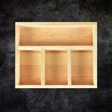 Load image into Gallery viewer, Wooden Partitioned rectangular tray 14x11x2.5 inches