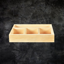 Load image into Gallery viewer, Wooden Partitioned rectangular tray 14x11x2.5 inches