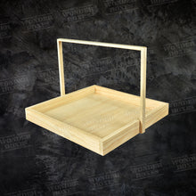 Load image into Gallery viewer, Square Wooden Basket Handle Trays (Various Sizes)
