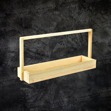 Load image into Gallery viewer, Rectangular Wooden Long Handle Tray 17x5x2 inches