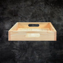 Load image into Gallery viewer, Wooden Rectangular Brunch Tray with cut handles