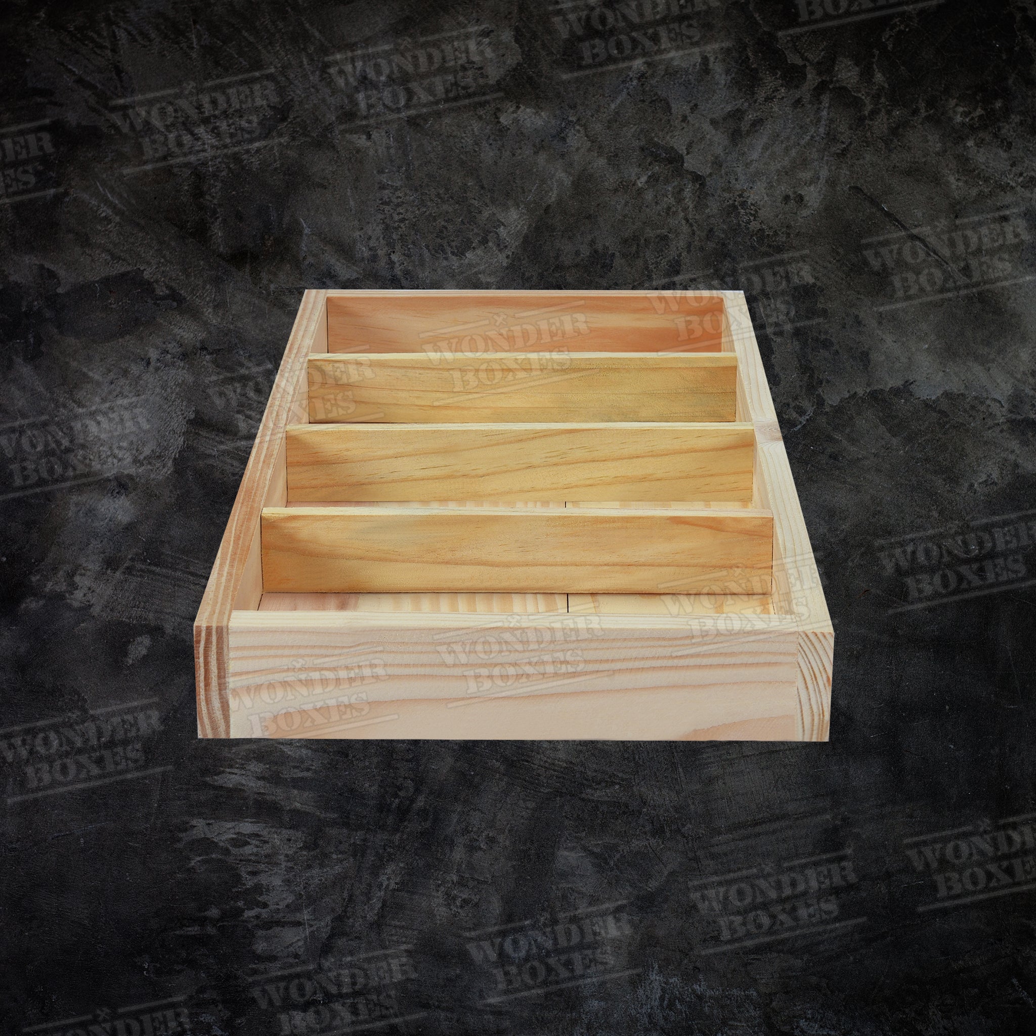 Wooden Rectangular Partitioned tray - 18X10x2 Inches – Wonderboxes