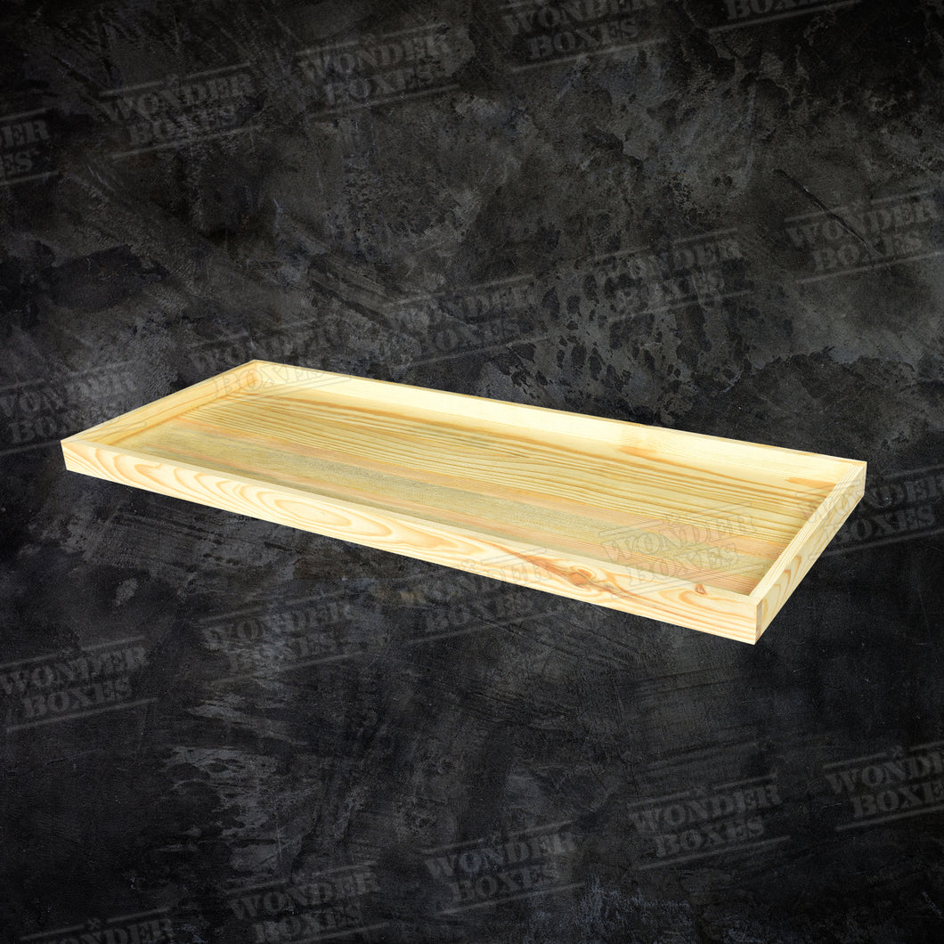 Rectangular Flat Wooden Platter Tray Extra Large 32.5x13x1.5 inches