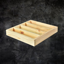 Load image into Gallery viewer, Square Wooden Partitioned Tray - Four way partition
