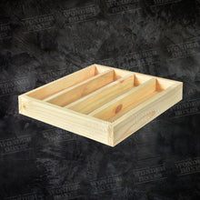 Load image into Gallery viewer, Square Wooden Partitioned Tray - Four way partition
