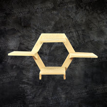 Load image into Gallery viewer, Wooden Portable Hexagon Display Stand
