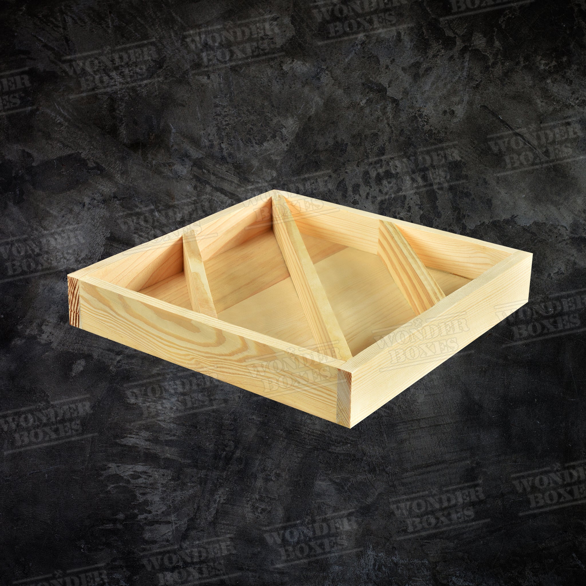 Square Partitioned Tray - Slanted partition – Wonderboxes