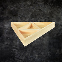 Load image into Gallery viewer, Wooden Triangle Partitioned tray - 15X2 Inches
