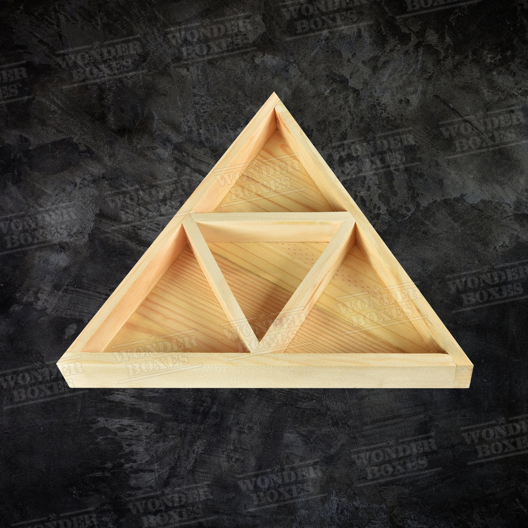 Wooden Triangle Partitioned tray - 15X2 Inches