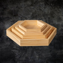 Load image into Gallery viewer, Wooden Hexagon tray 2 inch
