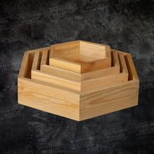 Load image into Gallery viewer, Wooden Hexagon tray 3 inch
